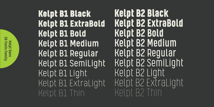 Example font Kelpt Sans B1 #7